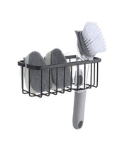 SunnyPoint NeverRust deluxe sponge holder basket keeps sponges neatly organized on a clean sink.