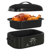 SUNVIVI 14qt roaster oven top view, compact all-in-one cooking solution.