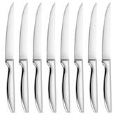 SuperCook 8-piece steak knife set full view with durable stainless blades for everyday dining