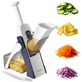 SupMaKin Safe Mandoline Slicer blue top view for uniform slices and quick prep