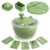 SUSTEAS Salad Spinner Large wash-dry basket in action for quick greens prep