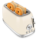 SUSTEAS Toaster front view showing 4 wide slots for bagels and thick bread
