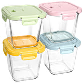 Susukkie glass soup container with lids showing four-cup capacity for meal prep