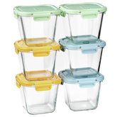 Susukkie glass soup container with lid for easy identification and leak-free storage.