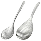 Suwimut skimmer slotted spoon 13.6 inch for fast draining during frying