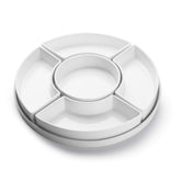 Sweese divided serving dishes chips dip white for stylish party presentation