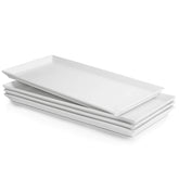 Sweese white serving platter rectangle with ample surface for appetizers.