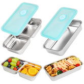 Sweet Cute Chocolate 2-pack stainless steel snack containers, front view for versatile on-the-go storage