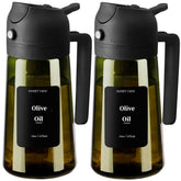 SWEET VIEW 2PCS olive oil dispenser front view with pour and spray for precise seasoning.