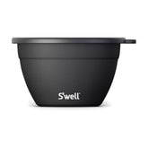 S'well 64oz Salad Bowl Kit Onyx front view shows sleek, durable design.
