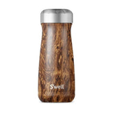 Swell Traveler Teakwood 16oz front view with triple-layer insulation for cold beverages