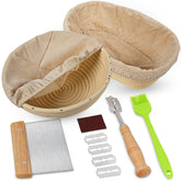 Swice round banneton 9-inch for even proofing and smooth dough handling.