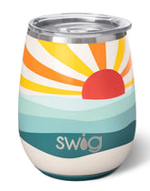 Swig Life 14oz stemless wine cup with lid keeps drinks secure on the go