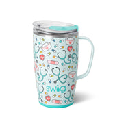 Swig Life 18oz tumbler with handle and lid for easy on-the-go sipping.