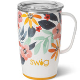 Swig Life 18oz tumbler with handle and lid for easy carry on the go.