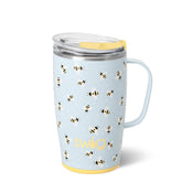 Swig Life 18oz tumbler with handle and lid fits cup holders and keeps beverages at ideal temps.