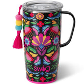 Swig Life 22oz tumbler with handle and lid, easy grip for on-the-go hydration.