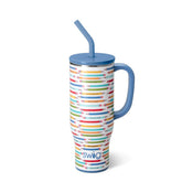 Swig Life 30oz Mega Mug with handle and straw for easy sipping on the go.