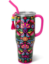 Swig Life 40oz Mega Mug handle closeup showing a comfortable grip for on-the-go hydration