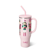 Swig Life Mega Mug with handle and straw for easy on-the-go sipping.