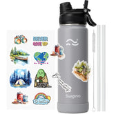 Swigina bottle with 2-in-1 lid for on-the-go hydration and seamless switching.