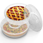 SwinDuck 12-inch pizza container with two compartments for leftovers.