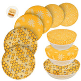 Swiscena beeswax bowl cover 8in pattern A showing breathable wrap for dough proofing