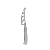 Swissmar Barcelona moist cheese knife blade shows anti-stick action for smooth slicing.