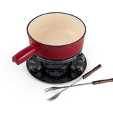 Swissmar Lugano cast iron pot for even heat distribution and melted cheese