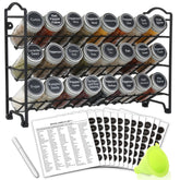 SWOMMOLY 3-tier spice rack on countertop keeps spices organized and accessible.