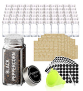 SWOMMOLY 66 glass spice jars set for organized spice storage and easy access