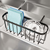 SWTYMIKI sponge holder over sink enables quick, tool-free hanging and keeps countertops clear.