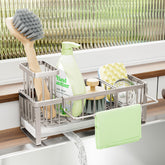 SWTYMIKI sponge holder under the sink keeping sponges organized and drains efficiently