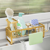 SWTYMIKI sponge holder with automatic drain keeps your sink area dry