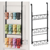 SWTYMIKI 3-tier over-the-door organizer keeps Stanley cups neatly arranged and accessible.