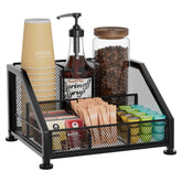 SWTYMIKI top-shelf removable coffee bar organizer keeps essentials within easy reach.