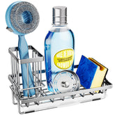 SWTYMIKI kitchen sink caddy keeps sponges organized and drains excess water for a cleaner counter.