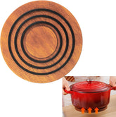 Sxmprail 8-inch magnetic wooden trivet in acacia walnut protects surfaces.