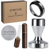 Symtype espresso tamper 51mm close-up promotes even tamping for balanced extraction.