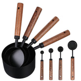 SynHHnergyx stainless steel measuring cups set with engraved marks for quick, accurate measurements.