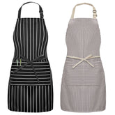 Syntus 2-pack adjustable bib apron waterdrop-resistant for all kitchen tasks