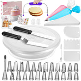 Syntus 65-piece cake decorating kit shown as a complete set for beginners and professionals.