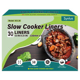 Syntus Slow Cooker Liners box view shows easy grab-and-go packaging for quick prep.