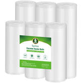 Syntus vacuum sealer bags 11x20' roll close-up with embossed dots for durable seals.