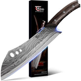 SYOKAMI butcher knife 10 inch blade enables precise chopping and versatile prep