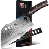 SYOKAMI meat cleaver with sheath for versatile kitchen tasks