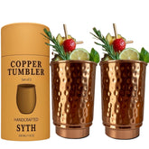 SYTH luxury copper tumbler 2-pack with hammered finish for premium hydration