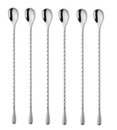 SZLFSX bar mixing spoon with spiral pattern for efficient stirring in tall glasses