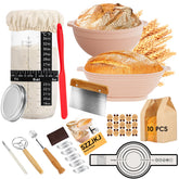 SZZJKJ oval banneton in the starter kit for airy loaf proofing
