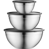Table Concept mixing bowls with airtight lids keep foods fresh and organized.